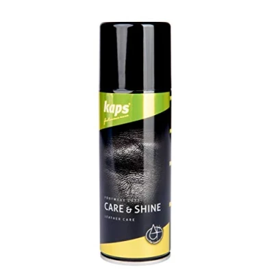 Image of Kaps Care &amp; Shine, All In Spray Conditioner And Polish For Leather, With Mineral Lanolin Oil, Shoes Boots Bags Leather Goods