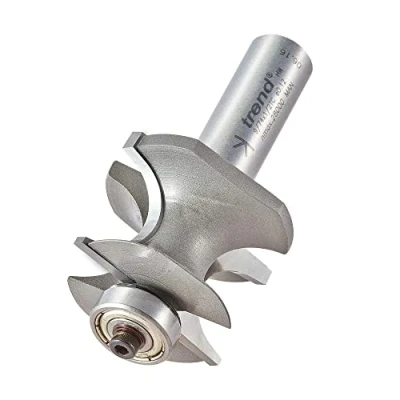 Image of Trend Professional Bearing Guided Corner Bead Router Cutter, 1/2 Inch Shank, 38.1mm Cut Diameter, 16mm 9.5mm Radius, 9/74X1/2TC