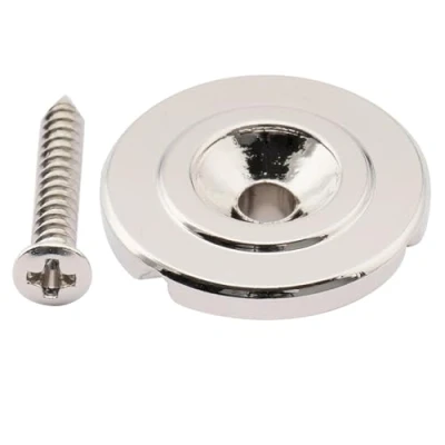 Image of Musiclily Pro Steel Round Vintage Bass String Guide Retainer for Jazz Bass/Precision Electric Bass, Nickel