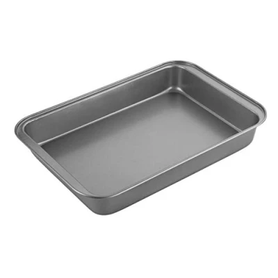 Image of Chef Aid Roaster PAN 32 x 22 5CM, Carbon Steel, Grey, 36.5 24.5 5.5 cm