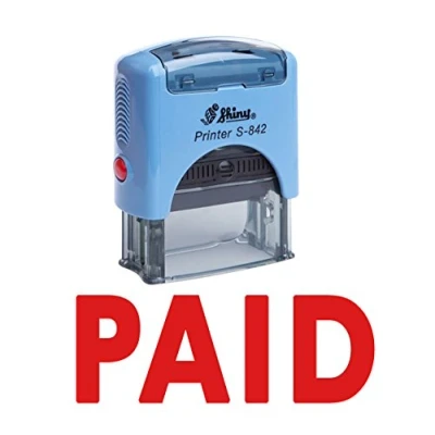Image of Printtoo Paid Self Inking Rubber Stamp Custom Shiny Office Stationery
