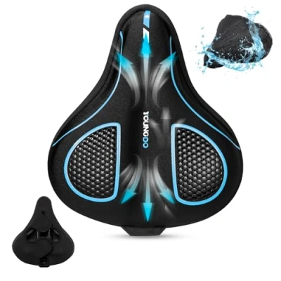 Image of YOUNGDO Bike Seat Cover, Gel Bicycle Soft and Comfortable Waterproof Dustproof for Narrow Wide Seats