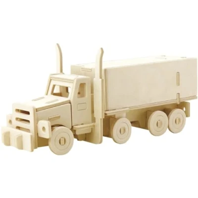 Image of Marabu 0317000000004 Kids 3D Wooden Puzzle Truck, 38 Pieces, Approx. 19 x 8 cm