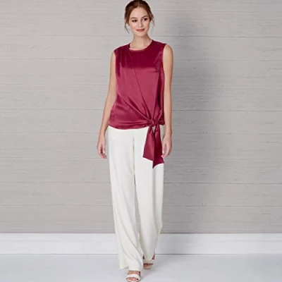 Image of New Look Sewing Pattern N6662 Misses&#039; Drape Top &amp; Wide Leg Pants, Paper, Various, A (10 12 14 16 18 20 22), UN6662A