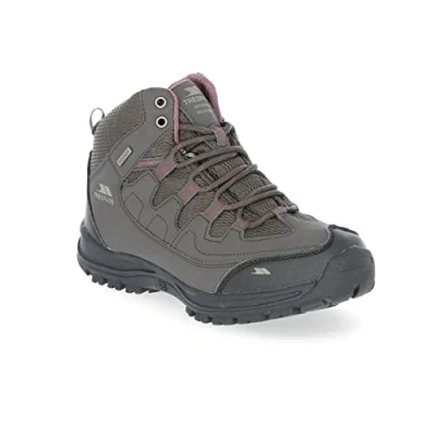 Image of Trespass Women&#039;s Mitzi High Rise Hiking Boots, Brown Coffee, 6 UK