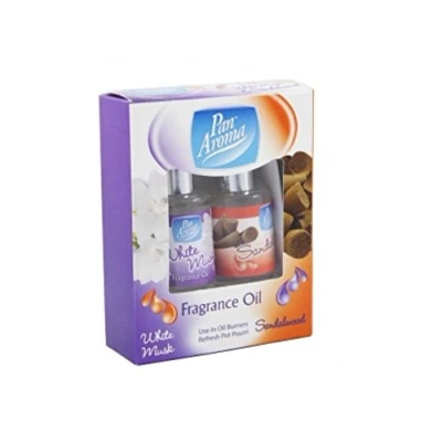 Image of Pan Aroma Fragrance Oils White Musk and Sandalwood 2Pk