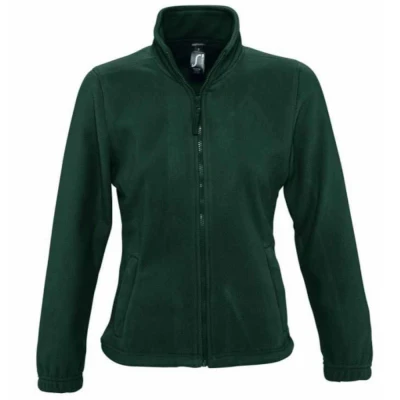 Image of SOLS Womens/Ladies North Full Zip Fleece Jacket (Forest Green) Size Medium