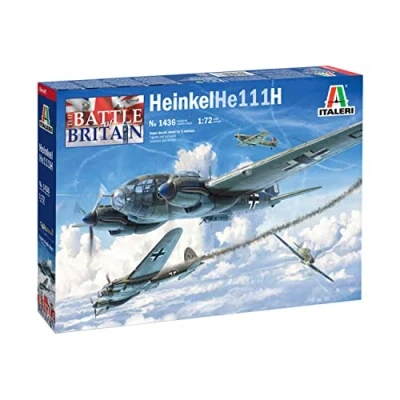 Image of Italeri 1436S 1:72 Heinkel HE 111H 6, Faithful Replica, Model Making, Crafts, Hobbies, Gluing, Plastic Construction kit, Assembly