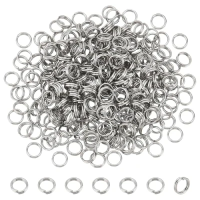 Image of PH PandaHall 290pcs 304L Stainless Steel Double Loops Jump Rings Split Rings, Color, 5x1.2mm