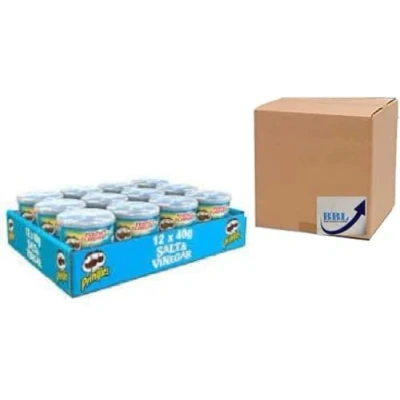 Image of Pringle&#039;s Salt &amp; Vinegar Pop Go Crisps 12 x 40g