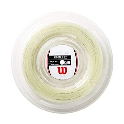 Image of Wilson Unisex Sensation String Reel Transparent Natural Size 16G 200 m, Transparent/Natural, m UK
