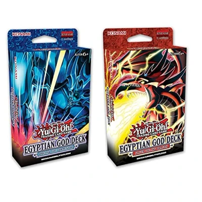 Image of Yu Gi Oh! Trading Card Game, Item Type: Egyptian Gods Deck Set: Obelisk the Tormentor + Slifer of Sky Dragon German Edition