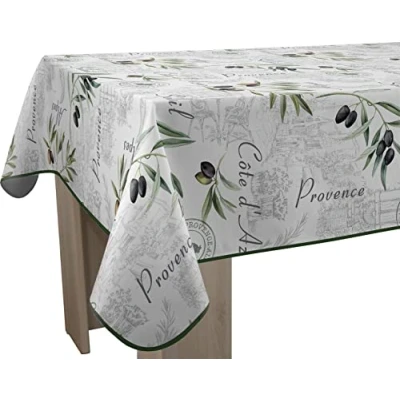 Image of Le linge de Jules Stain Resistant Tablecloth Provence Tomette Rectangular 150 x 350 cm