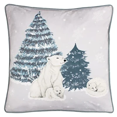 Image of furn. Arcticus Polar Bear Polyester Filled Cushion