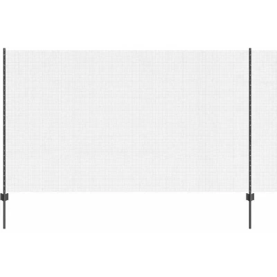 Image of vidaXL Welded Wire Fence with 44 U Posts Grey 1.4x50 m Steel
