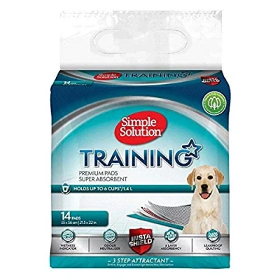 Image of Simple Solution Absorbent Premium Dog and Puppy Training Pads Pack of 14