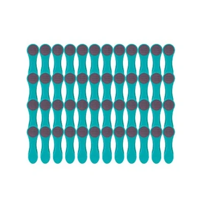 Image of 48 Clothes Pegs with Soft Grip Turquoise, Grey