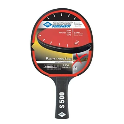 Image of Donic Schildkröt S500 Protection Line Table Tennis Bat, with against Plucking, 1.5mm Sponge, Elite Pad ITTF, 713055