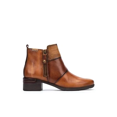 Image of Malaga Calfskin Leather Women&#039;s Zip Up Ankle Boots