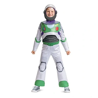 Image of Disney Official Deluxe Space Ranger Buzz Lightyear Costume Kids, Astronaut Kids Fancy Dress Up for Children Medium