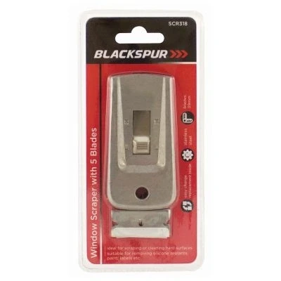 Image of Silver Stainless Steel Window Scraper By Blackspur
