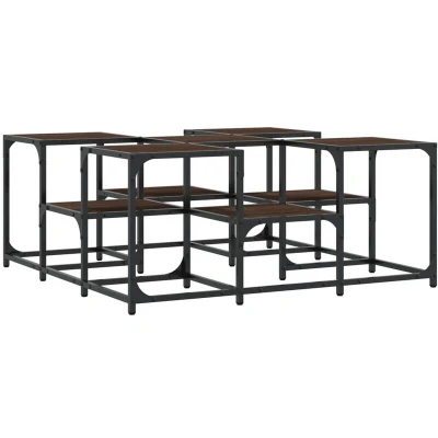 Image of vidaXL Coffee Table Brown Oak 91x91x40 cm Engineered Wood