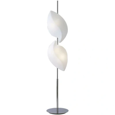 Image of Natura Floor Lamp 4 Light E27 Indoor, Polished Chrome/Opal White