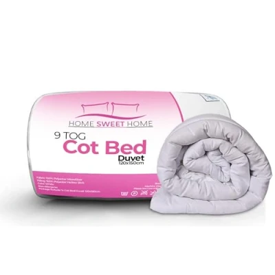 Image of Home Sweet UK Toddler Cot Bed Duvet 100% Microfiber Anti Allergy 9.0 Tog Junior Baby Duvet(120x150cm) Machine Washable Soft Touch Bedding
