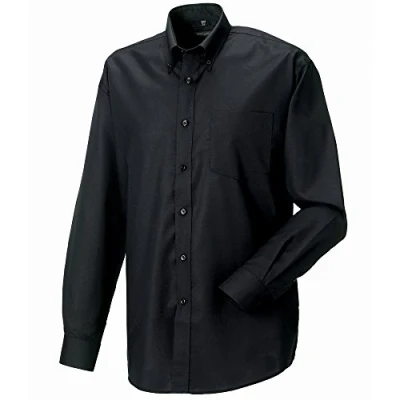 Image of Russell Collection Long sleeve Oxford shirt Black 15.5
