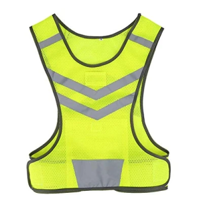 Image of Keenso High Visibility Reflective Safety Vest, Adjustable Hi Vis Vest for Outdoor Sports Cycling Running Hiking(Fluorescent Yellow)