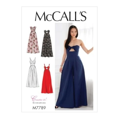 Image of McCall&#039;s Patterns M7780, mccalls, Sewing Pattern,Template, Paper, Multicoloured, A5 (6 8 10 12 14)