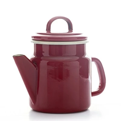 Image of Dexam 17819208 Vintage Home Small Coffeepot 1.2L Claret, Enamelled, 1.2 liters, Red