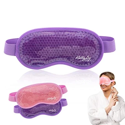 Image of Katty Loy Gel Eye Mask Luxury Cooling for Hot Cold Therapy Reusable Soothes Puffy Eyes &amp; Dark Circles Relives Headaches, Migraines Sinus Pain (1 Supplied)