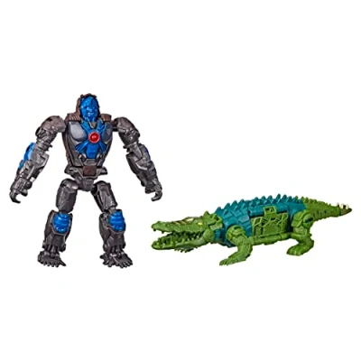 Image of Transformers: Rise of the Beasts Film, Beast Alliance, Combiners 2 Pack Optimus Primal Toys, 6 and Up, 12.5 cm