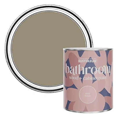 Image of Rust Oleum Light Brown Moisture Resistant Bathroom Wood and Cabinet Paint in Matt Finish CAFÉ LUXE 750ML