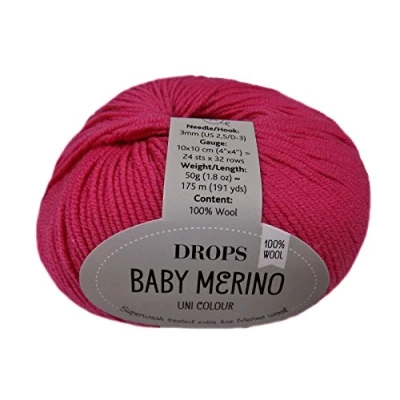 Image of Drops Baby Merino Wool 08 Cerise