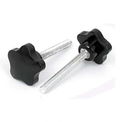 Image of Sourcingmap M10x80mm Male Threaded 50mm Star Head Screw On Type Clamping Knob 2pcs
