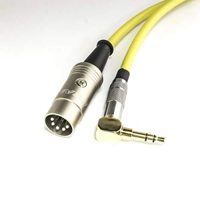 Image of LittleBits MIDI Module over Mini Jack Cable. Angled 3.5mm TRS to DIN Lead