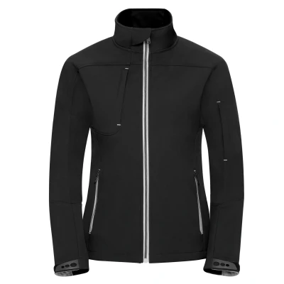 Image of Russell Athletic Womens/Ladies Bionic Soft Shell Jacket (Black) Size Small