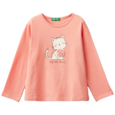 Image of United Colors of Benetton T Shirt M/L 3I1XG10FG Short Sleeve Shirt, Rosa