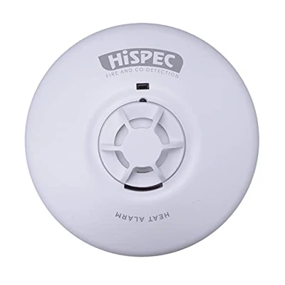 Image of HiSpec Interconnectable Mains Heat Detector 9v Battery Back Up HSSA/HE
