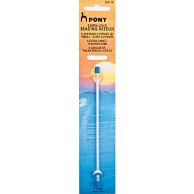 Image of Pony Gold Eye Sewing Beading Needles Size 10, Multi Colour