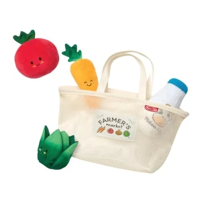 Image of Melissa &amp; Doug Fill Spill Toy Shopping Basket Kids Sensory Toys for Babies 6 12 Months Early Development Activity Months+ Baby Soft Play Food Plus Toddlers