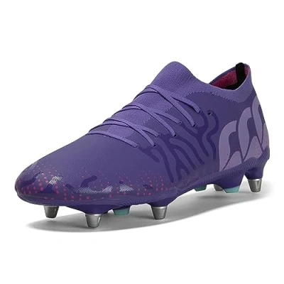 Image of Canterbury Unisex Speed Pro Soft Ground Rugby Boots, Prism Violet/Verbena, 3 UK