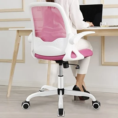 Image of KERDOM Office Chair, Ergonomic Desk Breathable Mesh Computer Comfy Swivel Task Chair with Flip up Armrests and Adjustable Height, 933