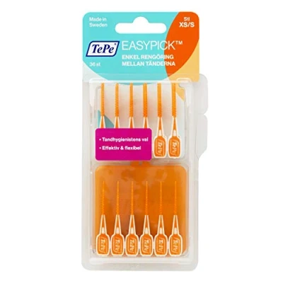 Image of TePe EasyPick Toothpick XS/S/Simple and Effective Interdental Cleaning, for a Healthy Mouth Clean Teeth / 1 x 36 Toothpicks (XS/S)