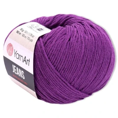 Image of Frida&#039;s Wollhaus YarnArt 50g Jeans Knitting Crochet Amigurumi Baby Wool Pastel Colours 63 (50 Purple)
