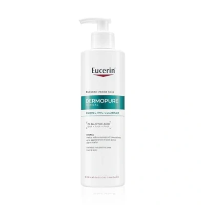 Image of Eucerin Dermopure Clinical Correcting Cleanser 400ml, Non Comedogenic Face Wash with 2% Salicylic Acid, AHA &amp; PHA for Oily Skin, Facial Post Acne Marks