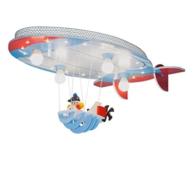 Image of Elobra Airship ceiling light with Joe blue, red and white