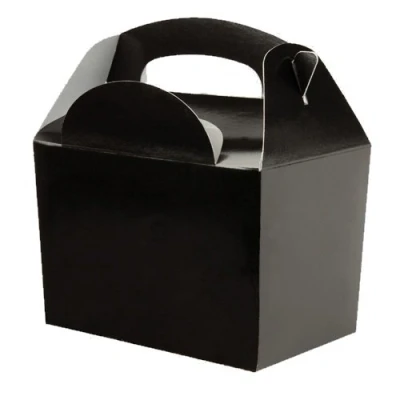 Image of Playwrite 10 x BLACK Party TREAT Boxes Loot Food Gift Snack Box